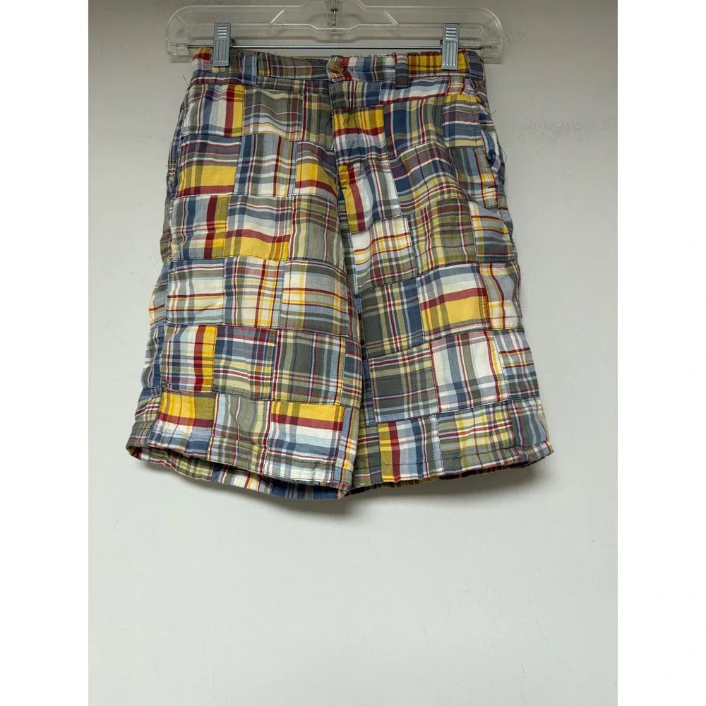 The Childrens Place Patchwork Plaid Shorts Boys 8 Multicolor Excellent Madras‎
